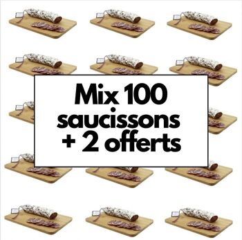 Mix de 100 saucissons + 2 saucissons offerts 1