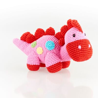 Baby Toy Dinosaur rattle – steggi – pink