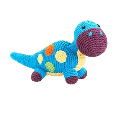 Jouet bébé au crochet Hochet dinosaure – dippi – bleu