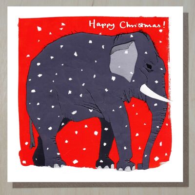 Tarjeta de Navidad WND78 (elefante de Navidad)