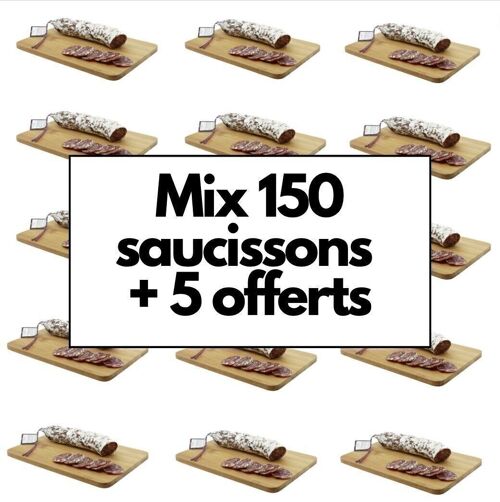 Mix de 150 saucissons + 5 saucissons offerts