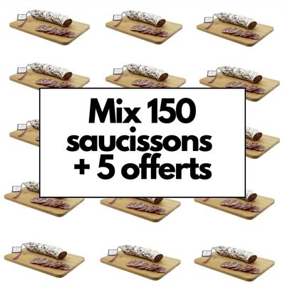 Mix of 150 sausages + 5 free sausages