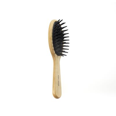 Brosse à cheveux démêlante pneumatique Konica en bois d'aulne rouge