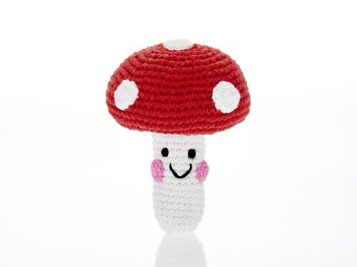 Baby Toy Friendly toadstool rattle - red