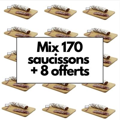 Mix of 170 sausages + 8 free sausages