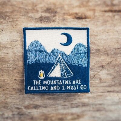 Mountains embroidered patch