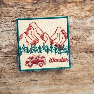 Wander embroidered patch