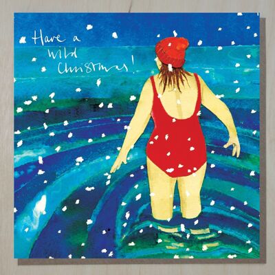 WND262 wild swimming christmas card