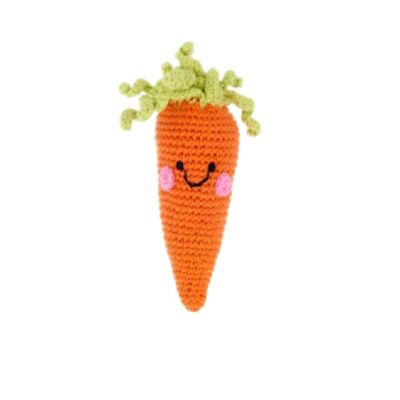 Hochet carotte au crochet pour bébé