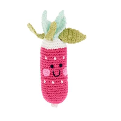 Hochet radis en crochet pour bébé