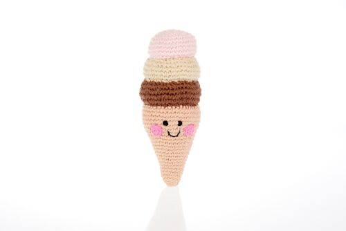 Baby Toy Friendly Neopolitan ice cream rattle