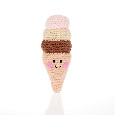 Baby Toy Friendly Neopolitan ice cream rattle