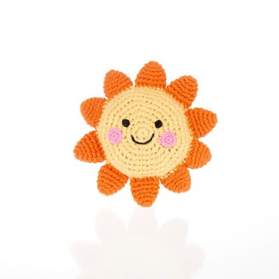 Hochet soleil en crochet pour bébé