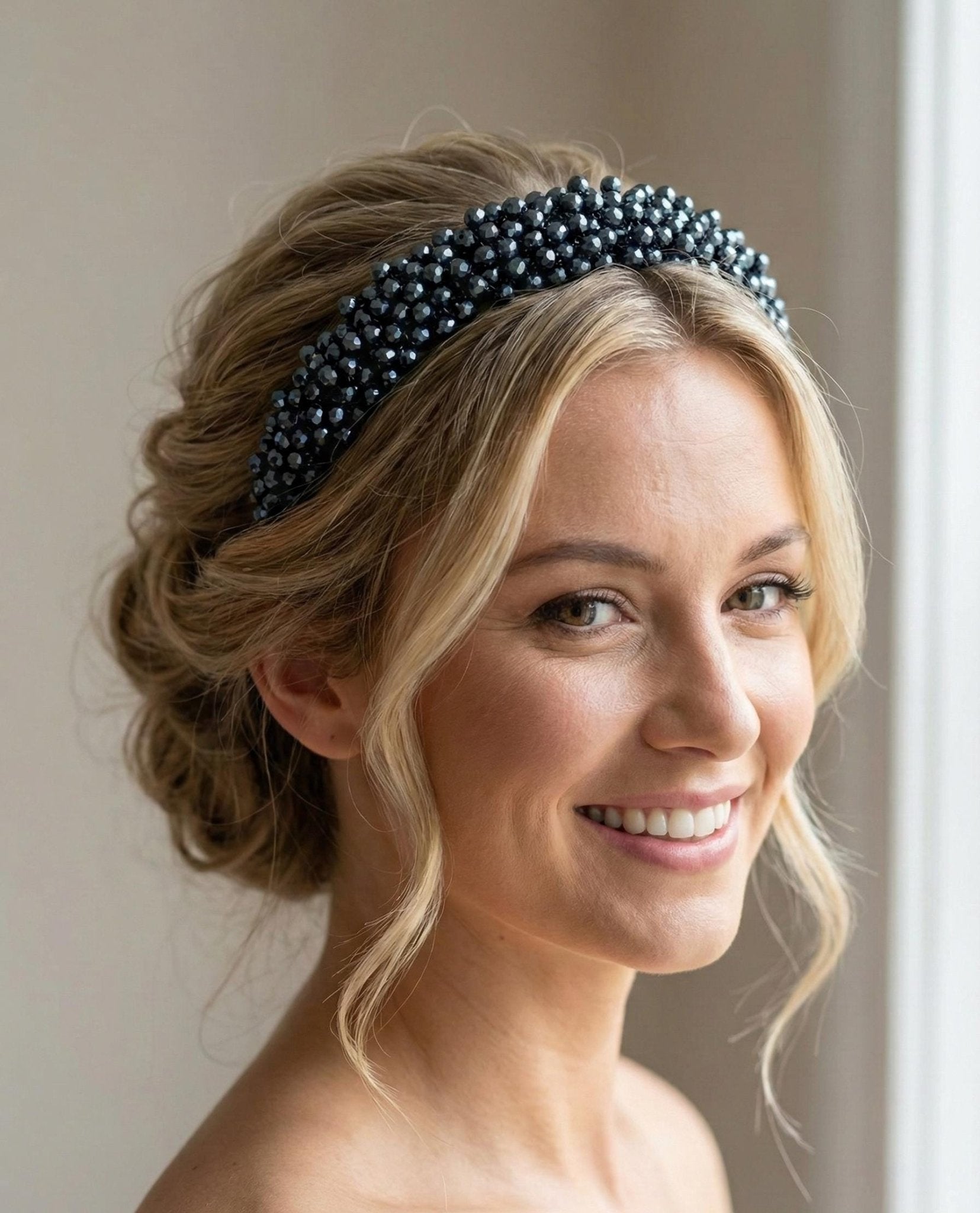 Midnight Navy Kristall Tiara für Bräute