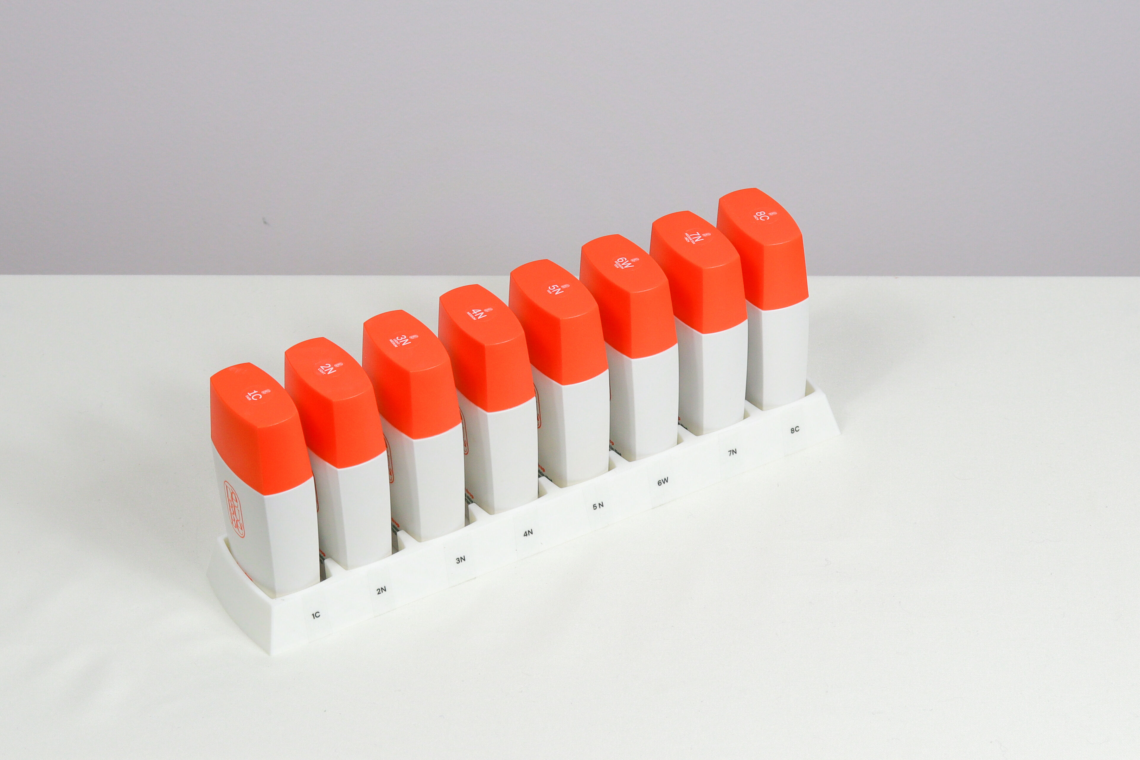 Lebubè Skin Tint Display Stand - 3D-printed bioplastic countertop display made in Italy