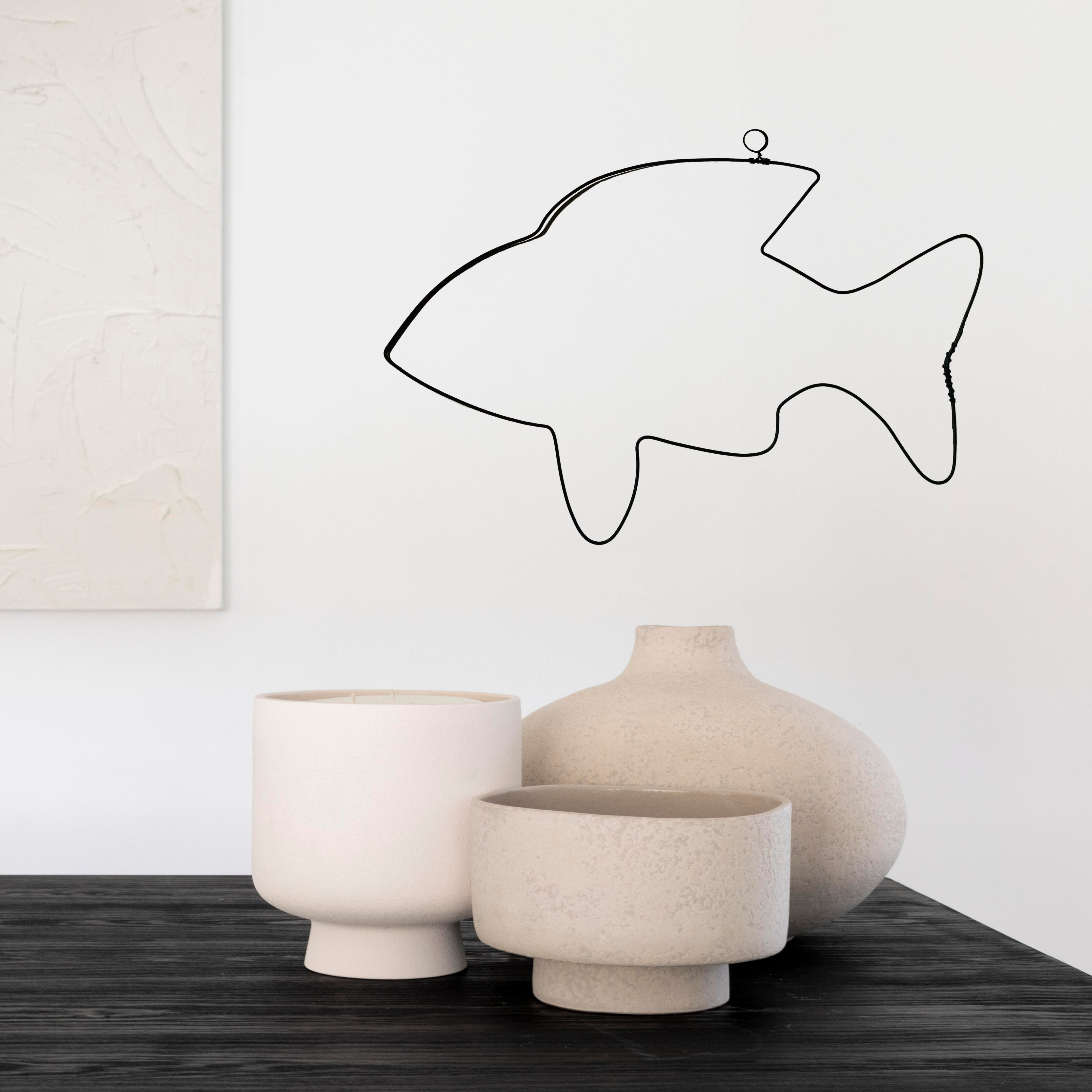 Wire Wall Decoration "Fish Silhouette" - Pin-up Wall Art