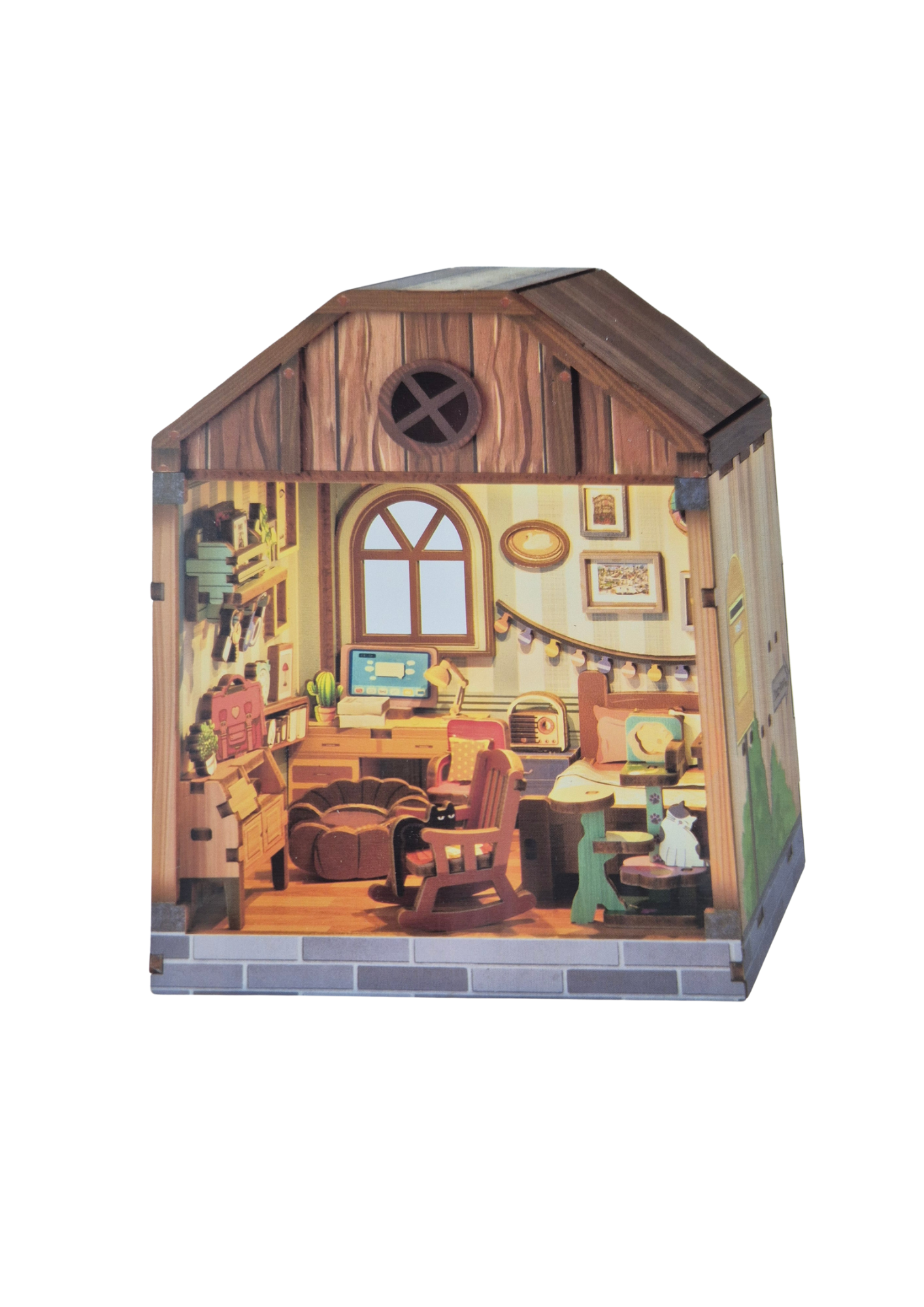 Inspirebox, Maison à monter soi-même, Chambre, BE013154, 19×15,4×9,5 cm