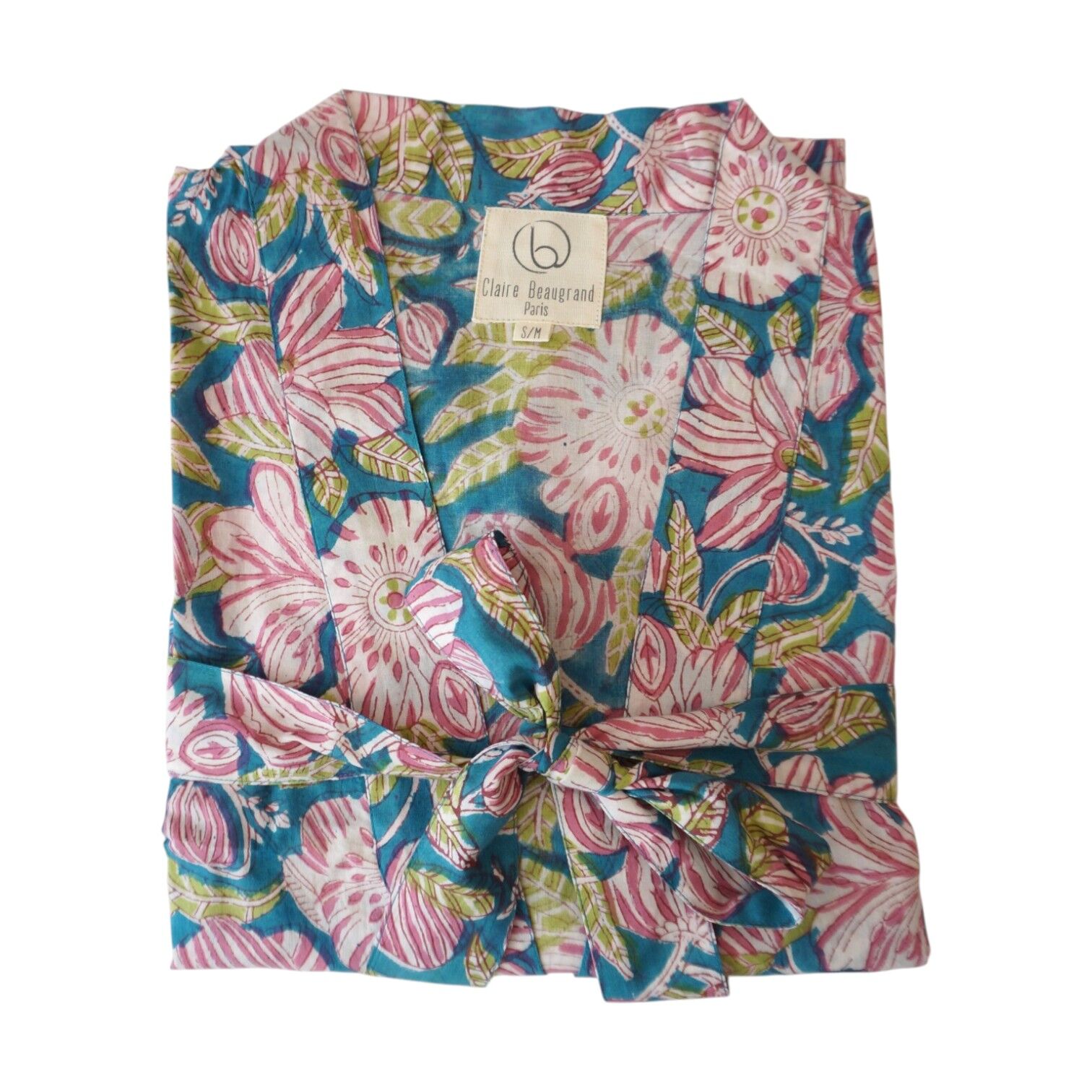 Kimono en coton imprimé fleuri "Palma"