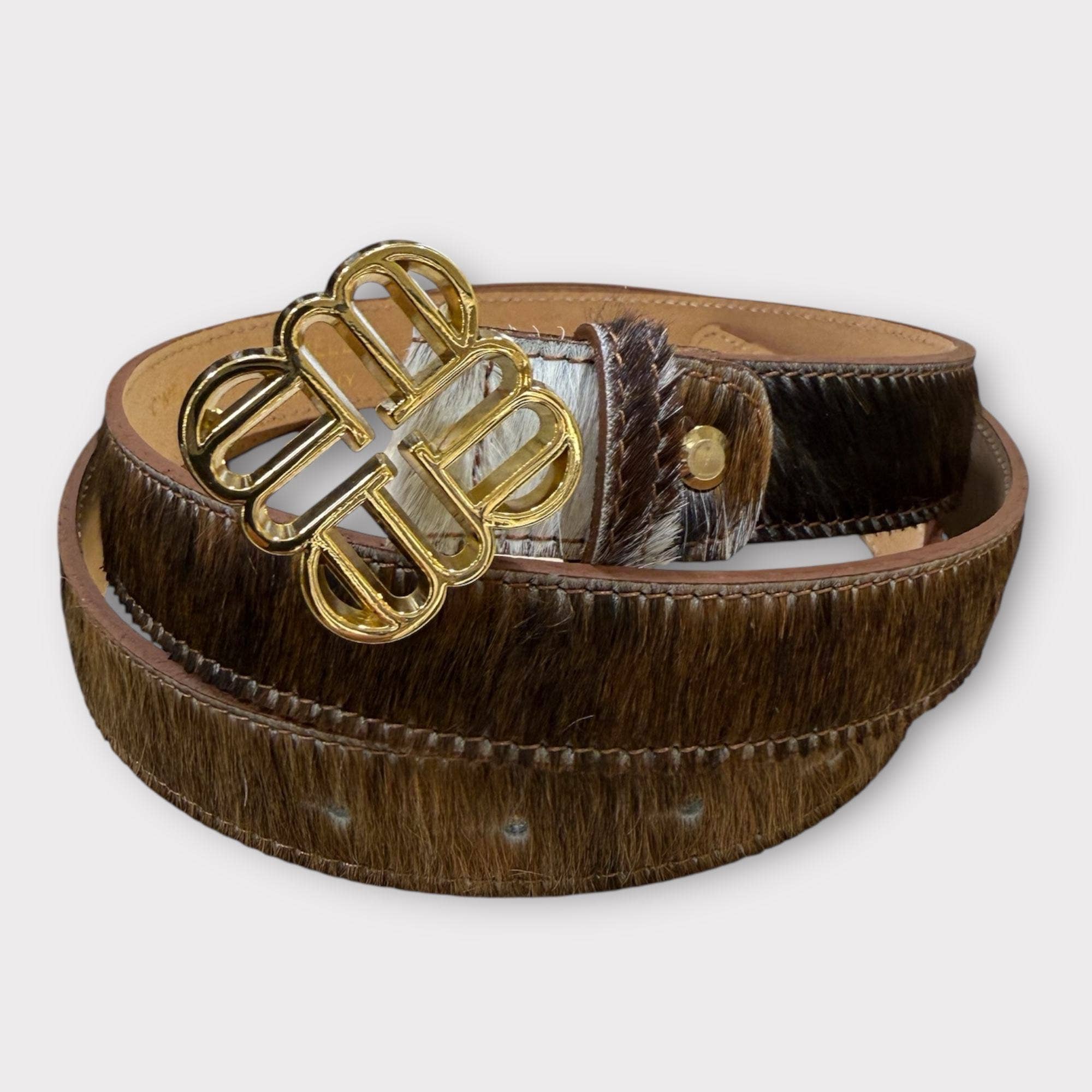 Chic belt with a gold buckle