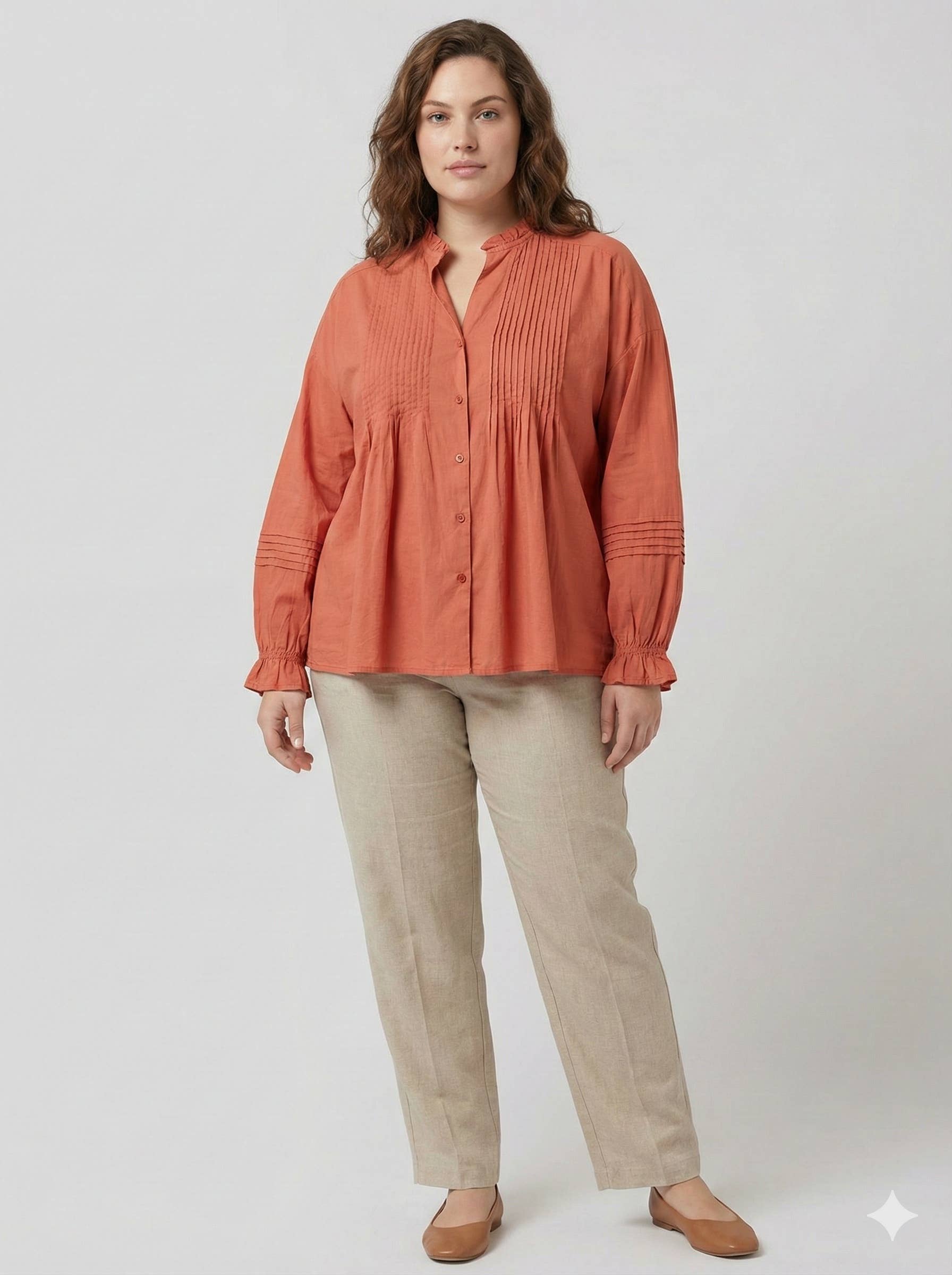 Plus size - Puff sleeve blouse