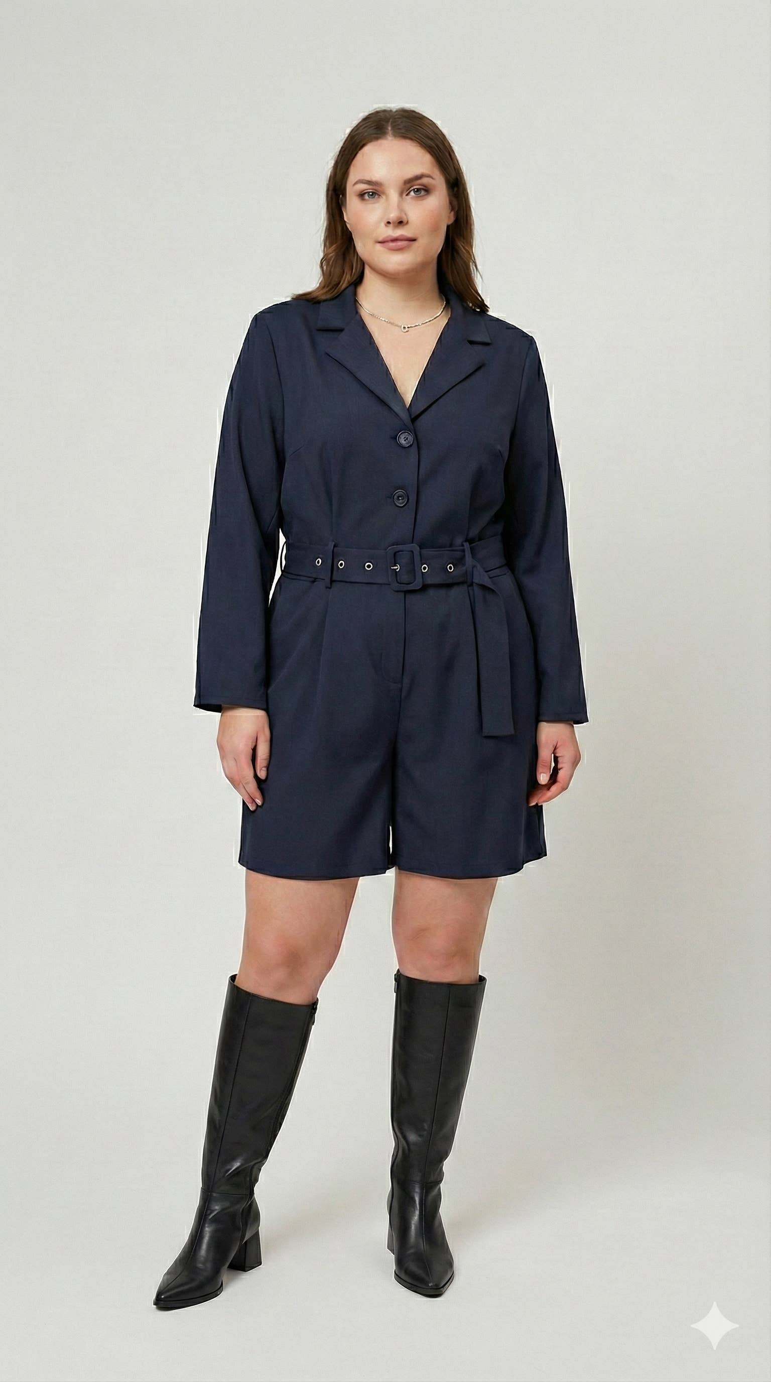 Plus size - Chic long-sleeved jumpsuit
