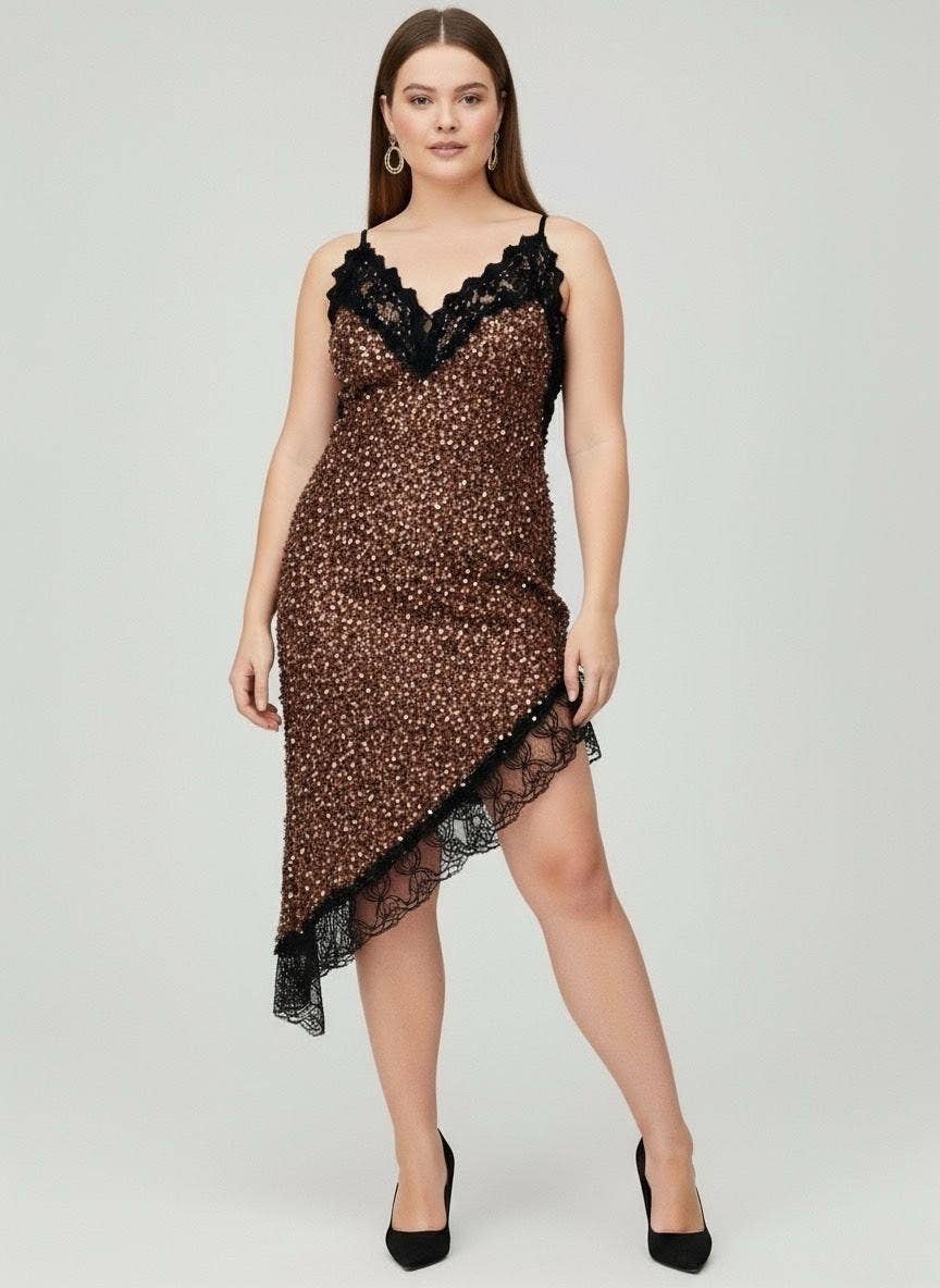 Plus size - Elegant sequined dress