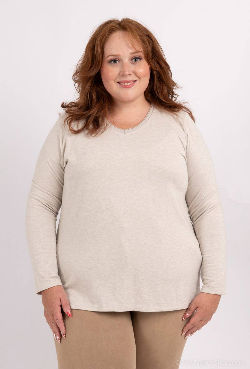 Plus Size Rolled Sleeve T-Shirt