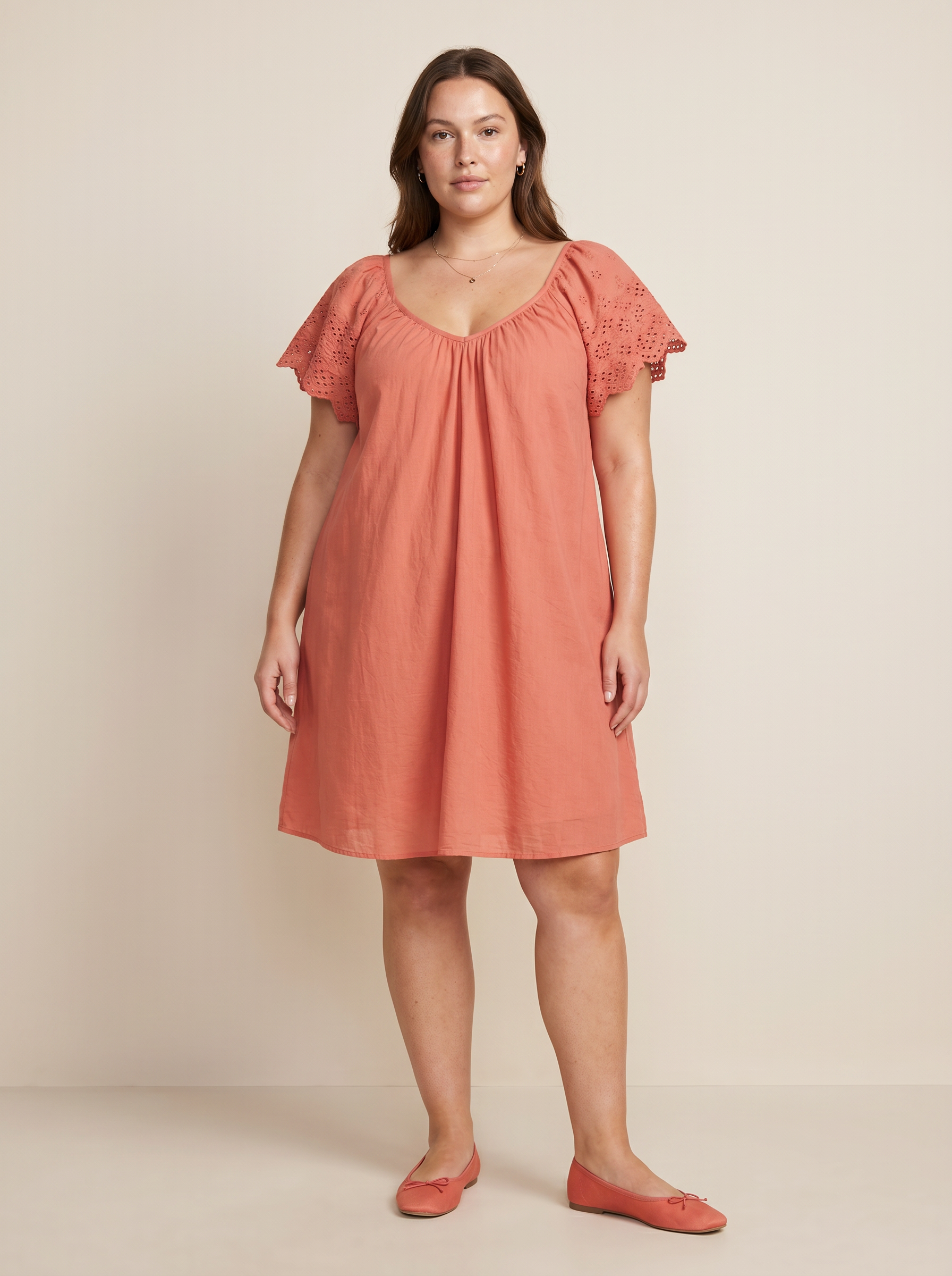 Plus size long cotton summer dress - 7981 COTTON