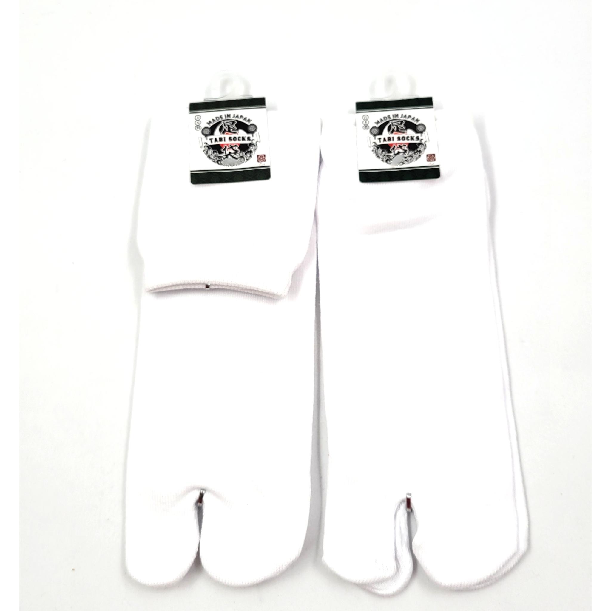 JAPANESE TABI SOCKS IN COTTON AND PLAIN WHITE COLOR MADE IN JAPAN SIZE FR 40 - 45
