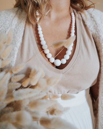 Collier d'allaitement, portage et dentition | Louise perles rondes 1