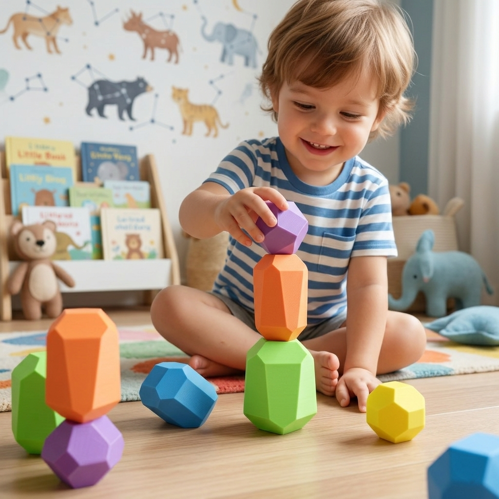 Pastel Balancing Stones | Montessori Stacking Learning Toy