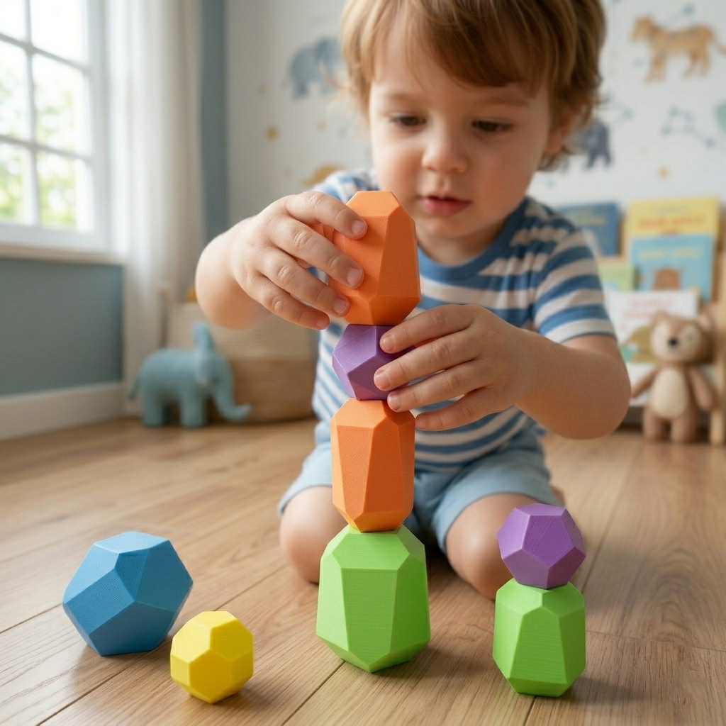 Pastel Balancing Stones | Montessori Stacking Learning Toy