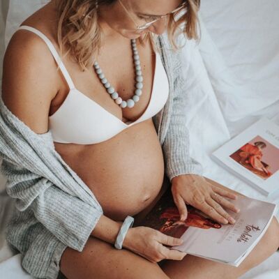 Regalo nascita mamma | Collana da allattamento Sam Light Pink Pearl
