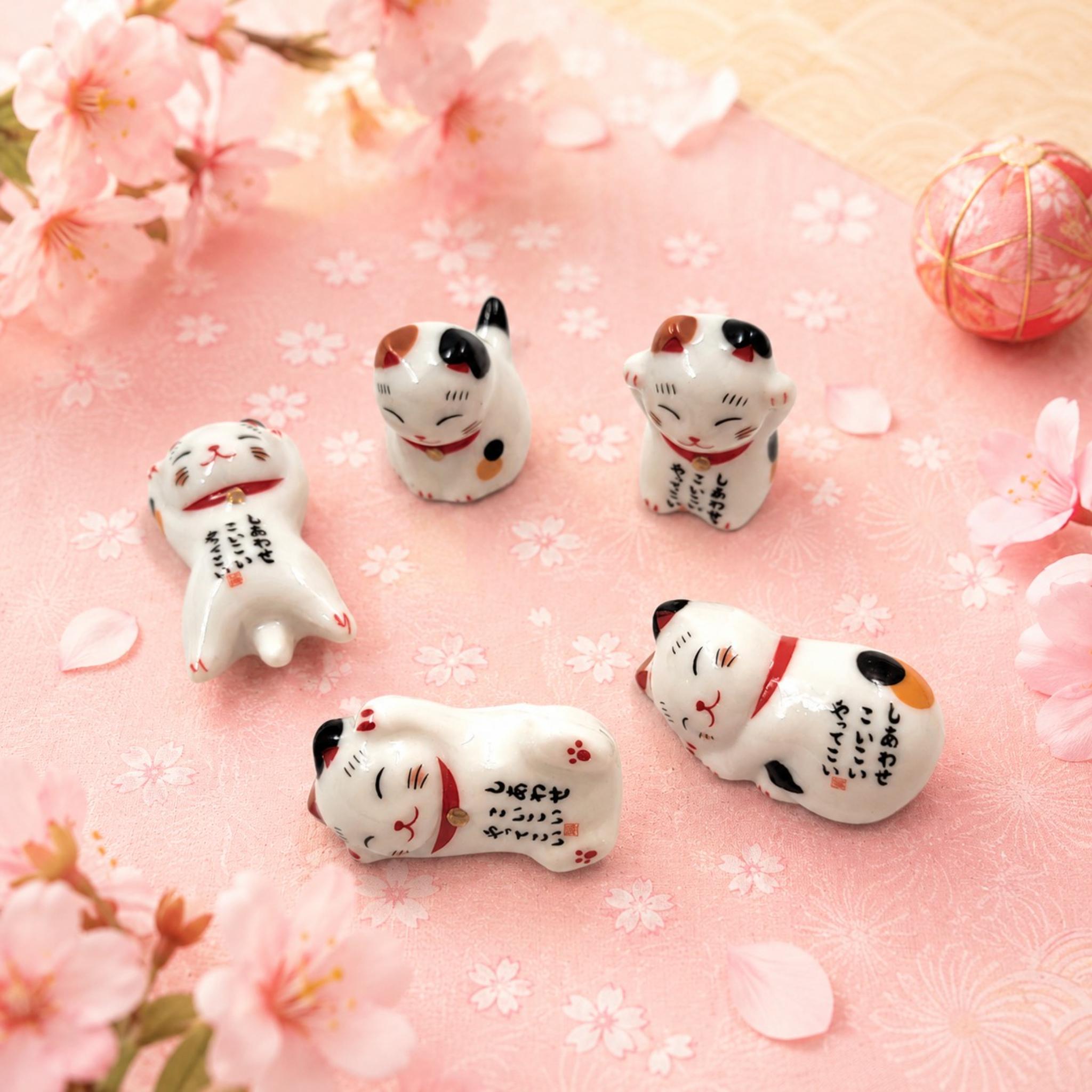 Chopstick rest in the shape of a Maneki neko