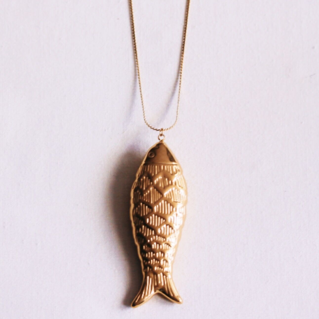 Zarte Gliederkette mit XL-Fischen