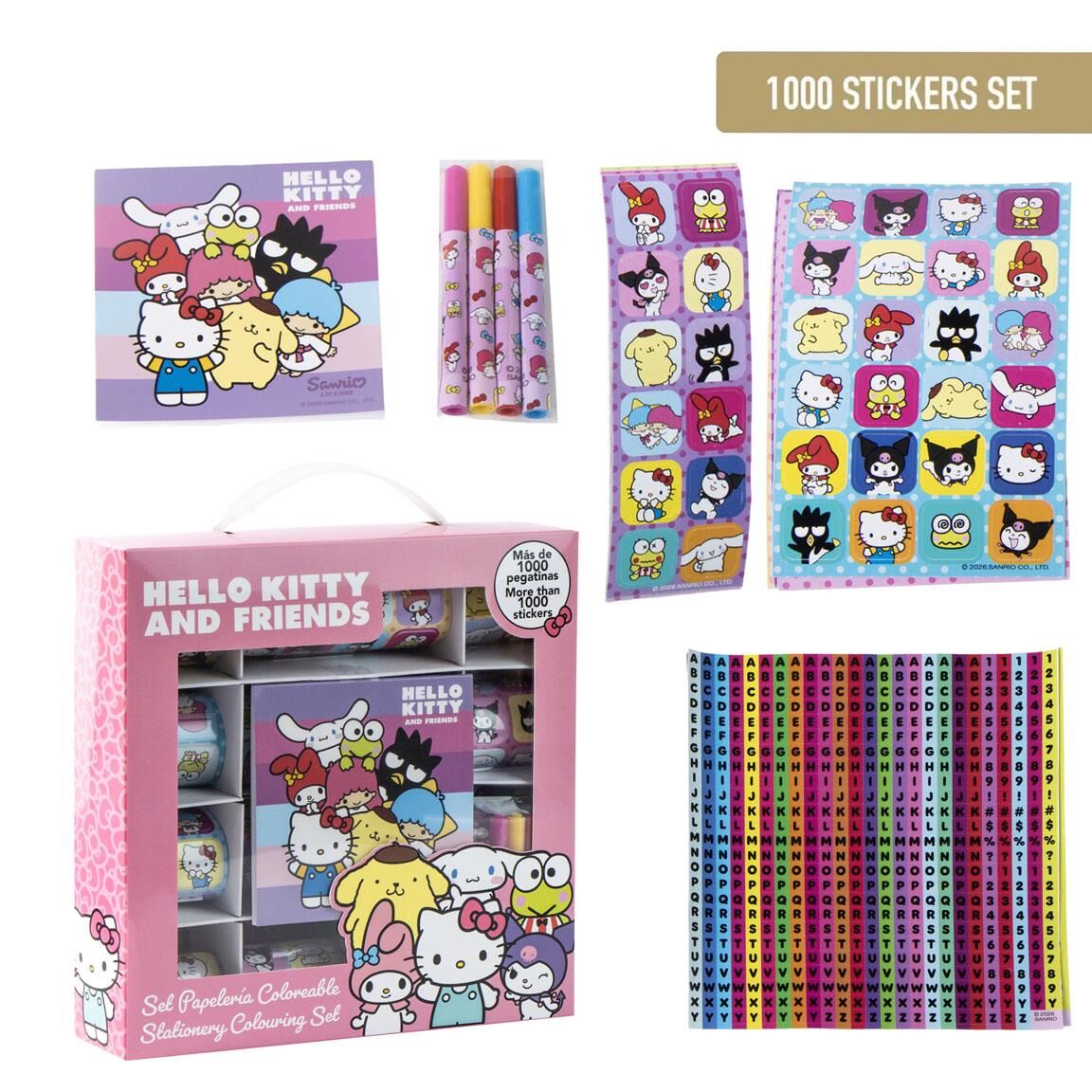 STICKER SET 1000 PIECES HELLO KITTY - 2700002340