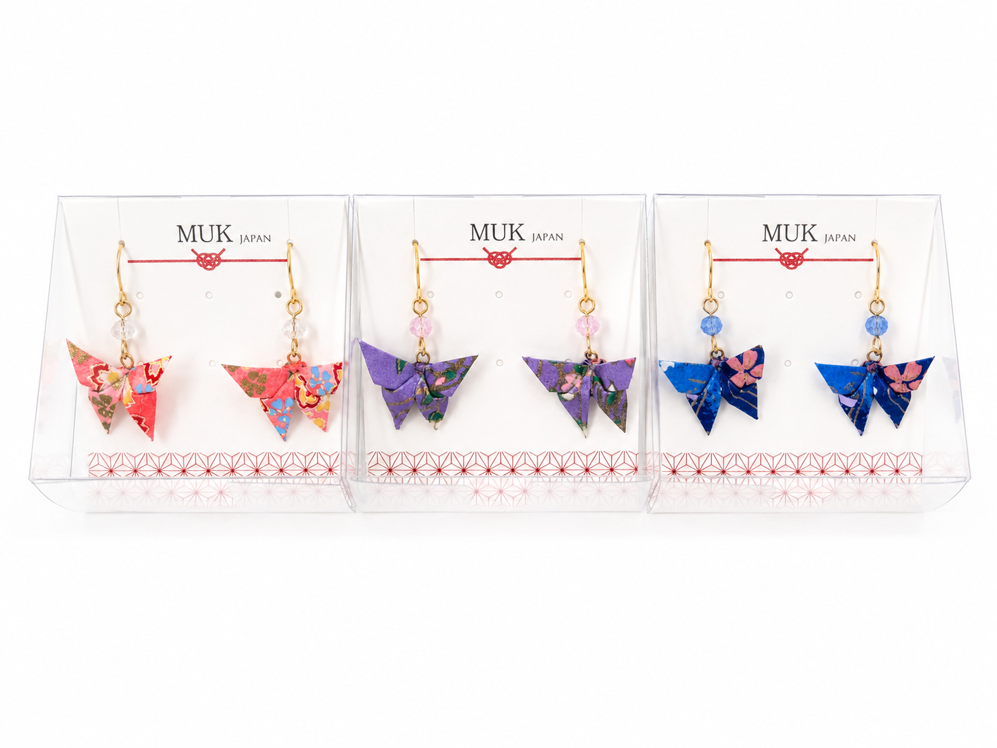 MUK Origami Butterfly Japanese Earrings