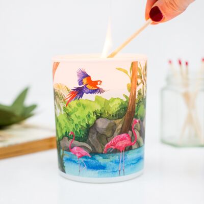 Bougie écologique en cire de soja : parfum d'eau douce | Pour des âmes colorées