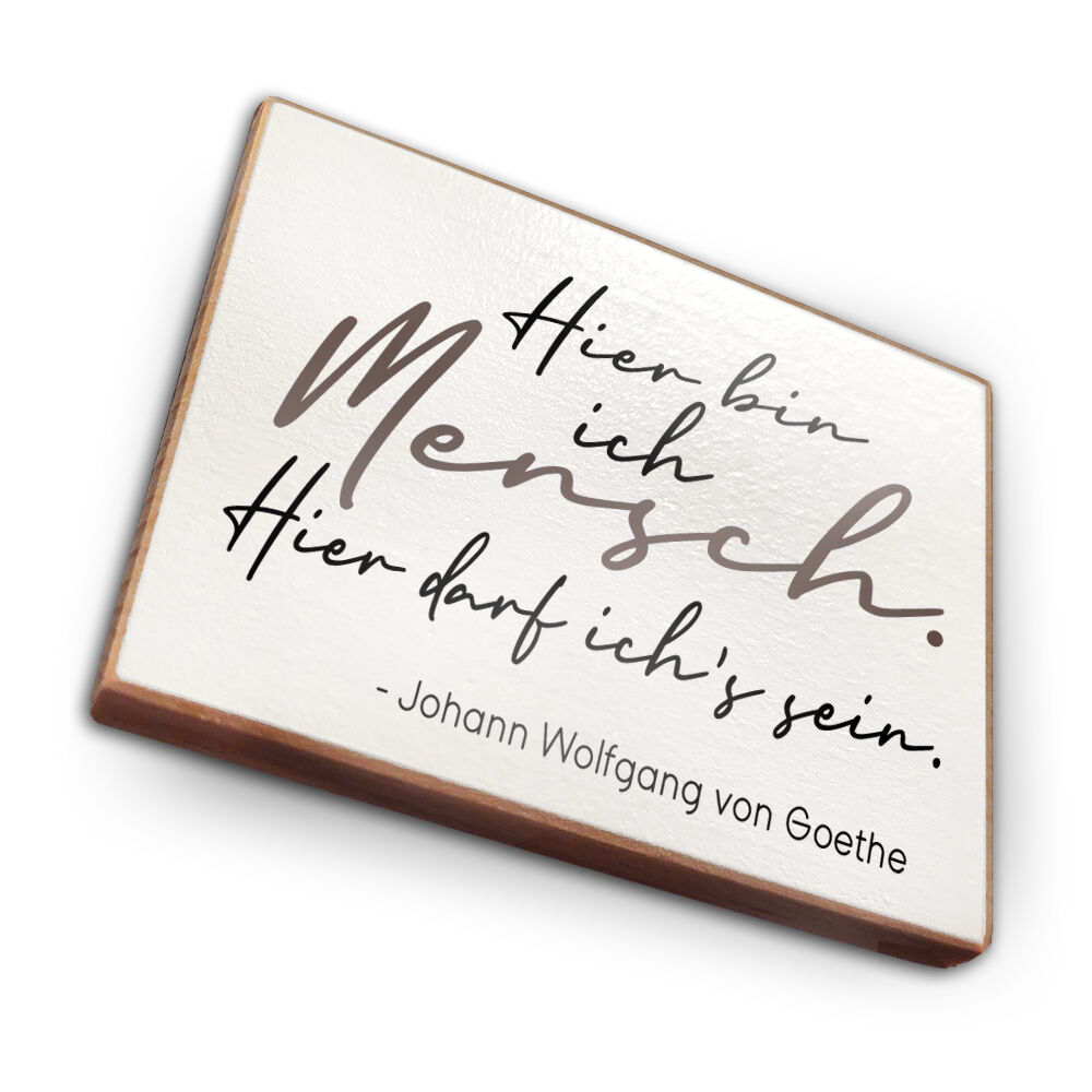 Beechwood refrigerator magnet - Here I am human