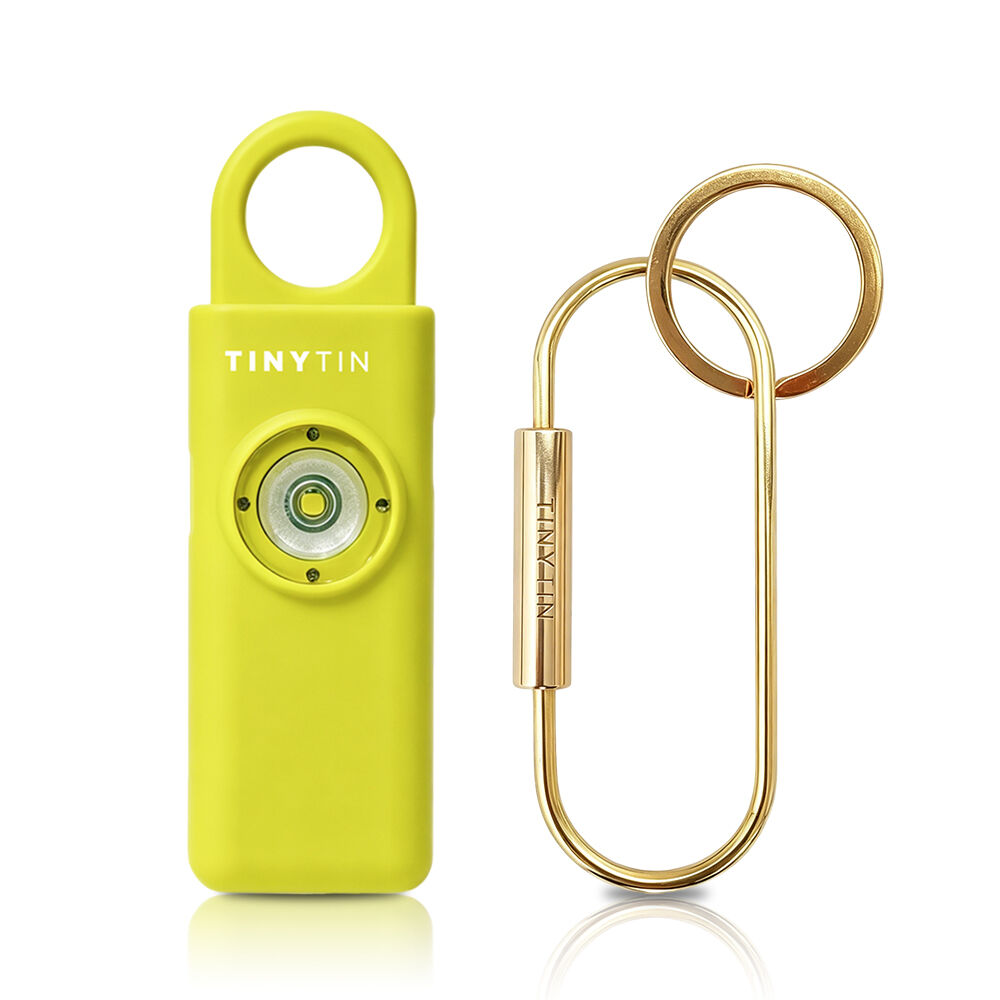 TinyTin Persönlicher Sicherheitsalarm in Sonnengelb | 130 dB Notrufalarm | Strahlendes Design, Sicherheit im Alltag