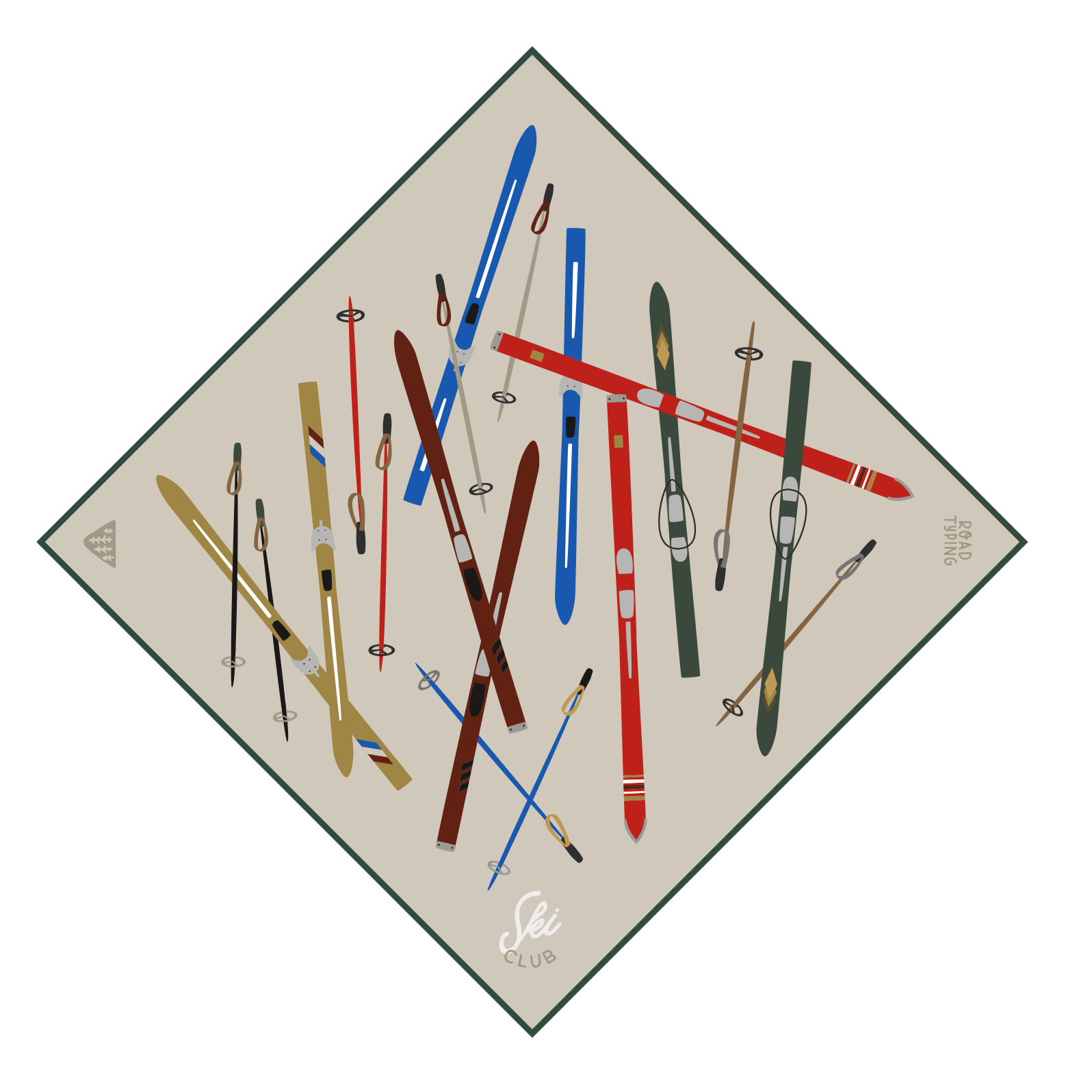 Geschirrtuch Ski Club