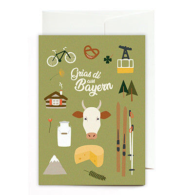 Grußkarte Grias di aus Bayern