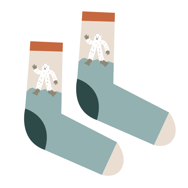 Kindersocken Yeti