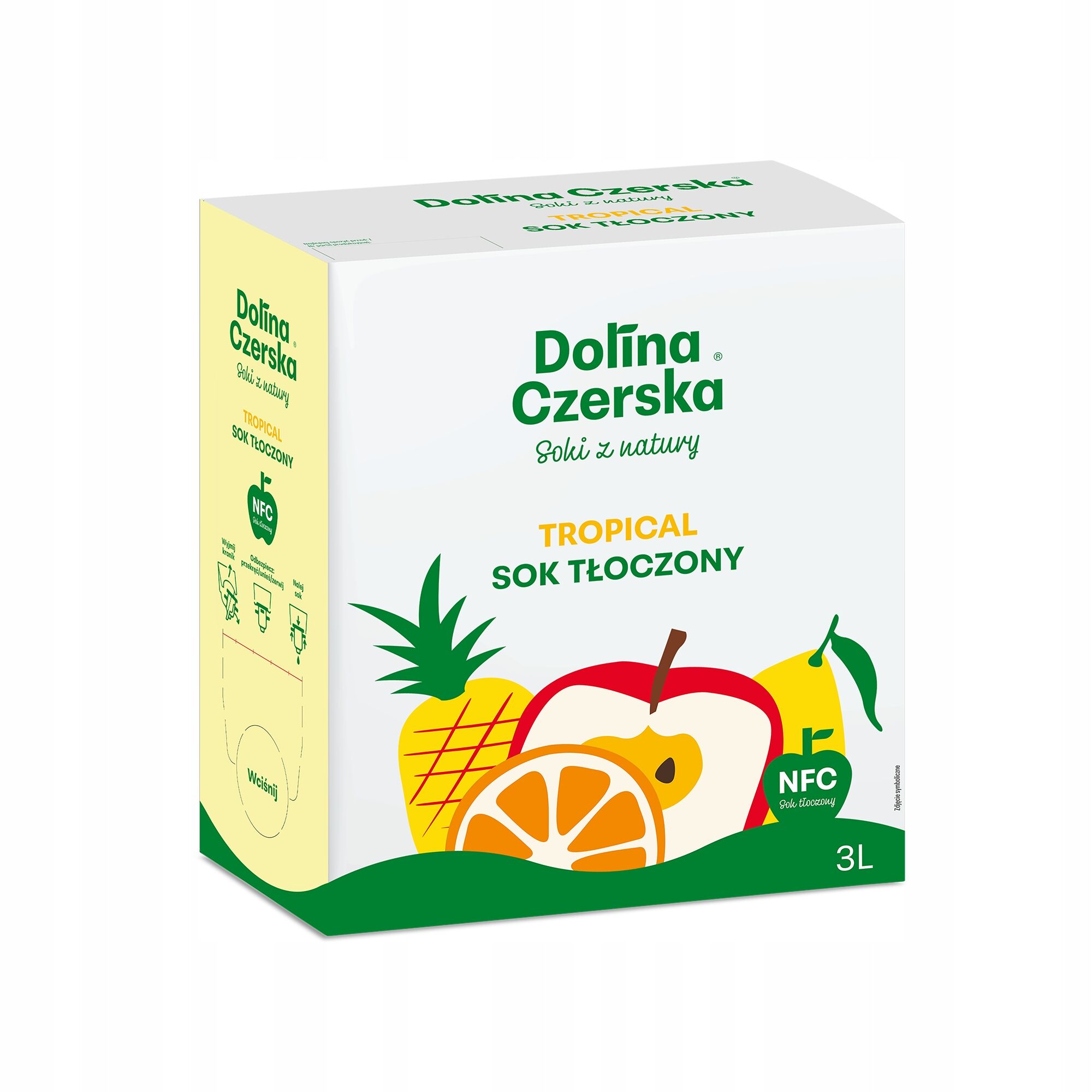 Jus tropical NFC 100 % – Pomme, ananas, citron, orange, 3 L