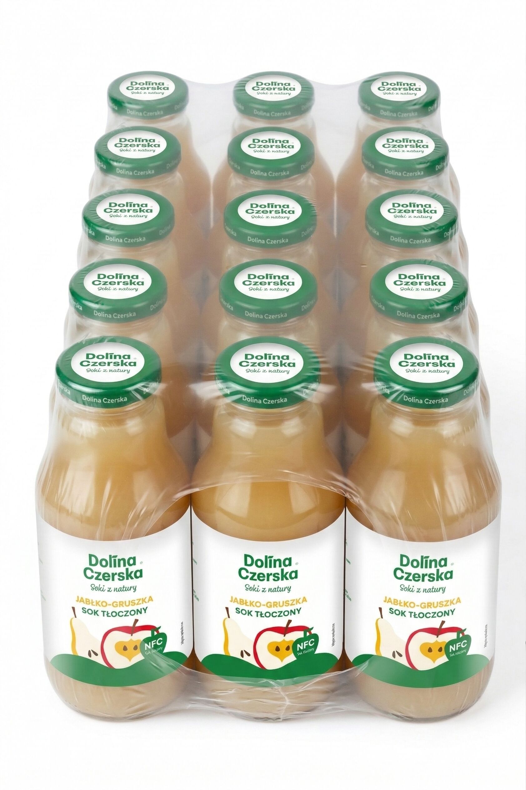 Jus de pomme et de poire NFC 100 % – (15 × 330 ml)