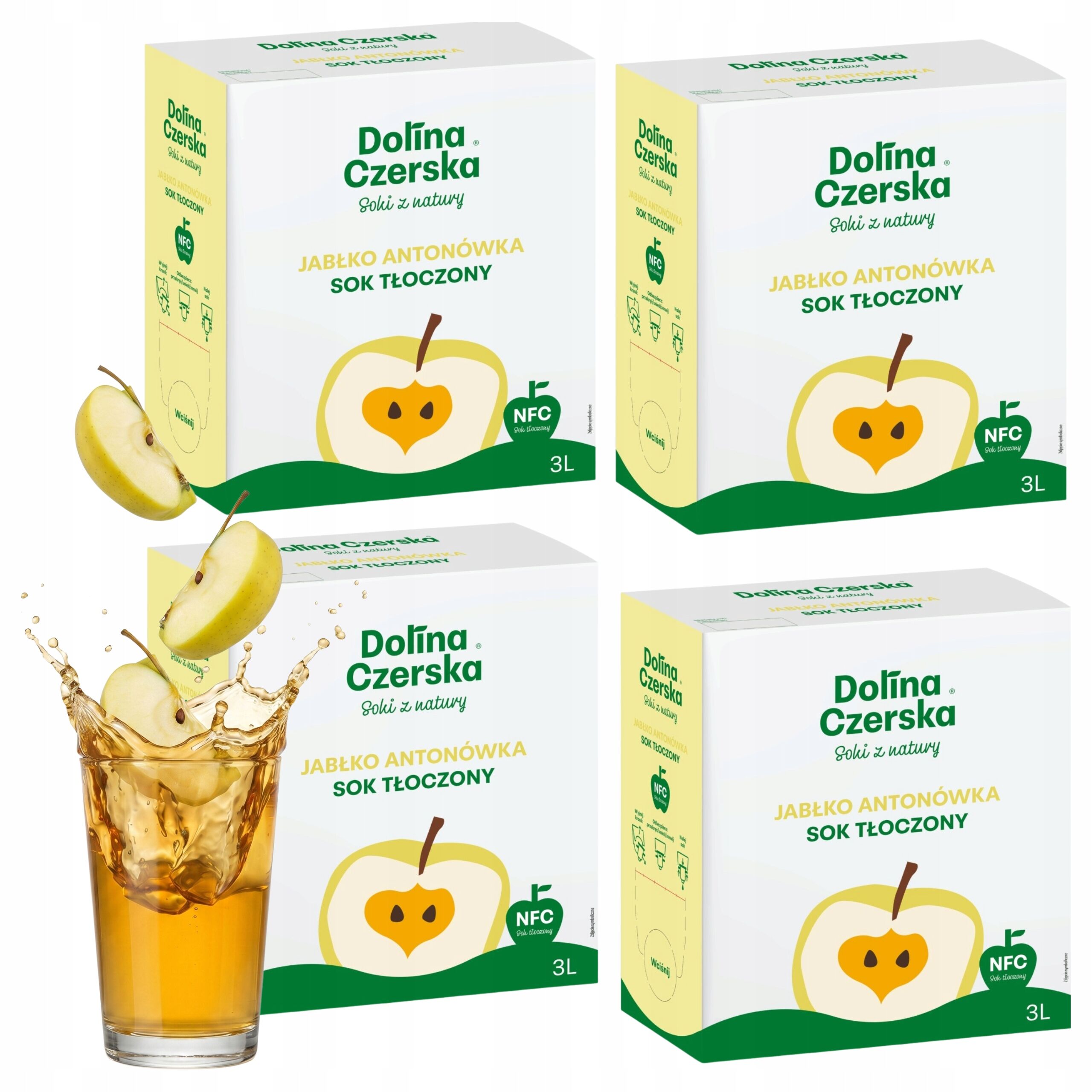 Jus de pomme NFC 100% 'Antonowka' Tarte – Pressé à froid (4 × 3L)