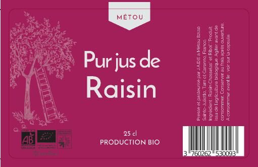 Pur Jus Raisin 25cl Bio Gamme Authentique