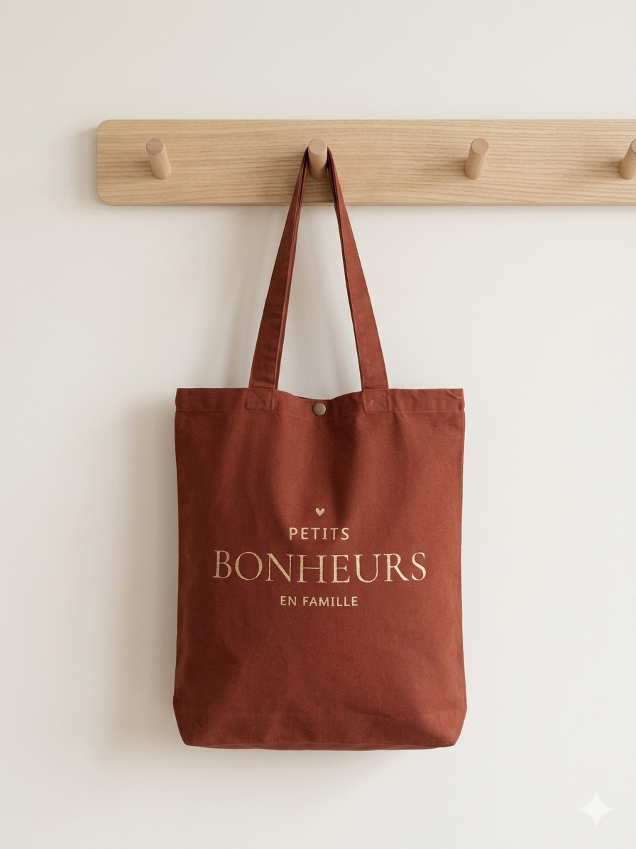 Tote Bag "Little Family Joys" - 4 colours to choose from