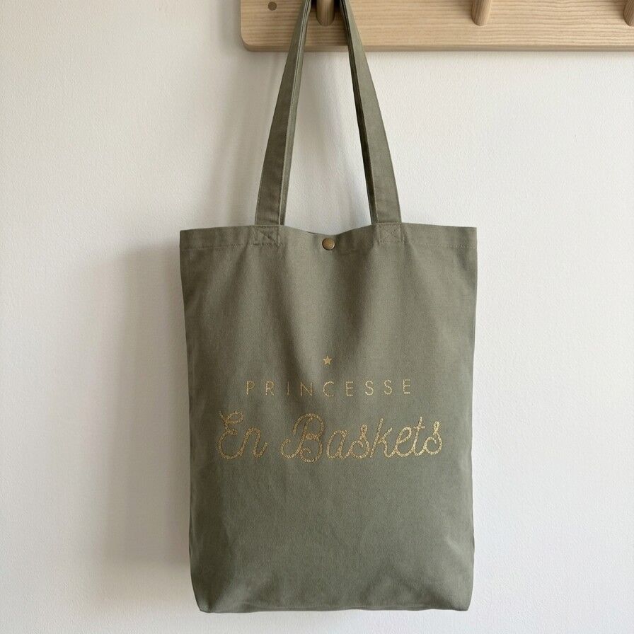 "Princess in Sneakers" Tote Bag - 4 colors to choose from
