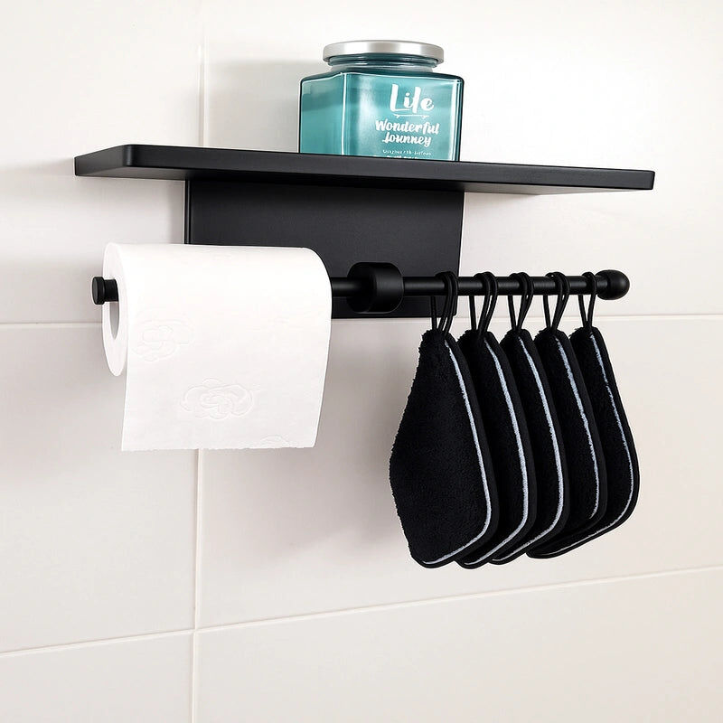 Porte papier toilette double - noir